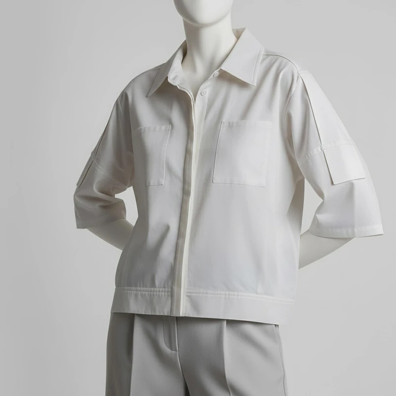 شومیز آستین سه ربع یقه برگردان زنانه تولیکا مدل 33091