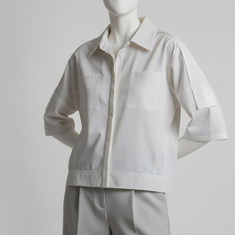 شومیز آستین سه ربع یقه برگردان زنانه تولیکا مدل 33091