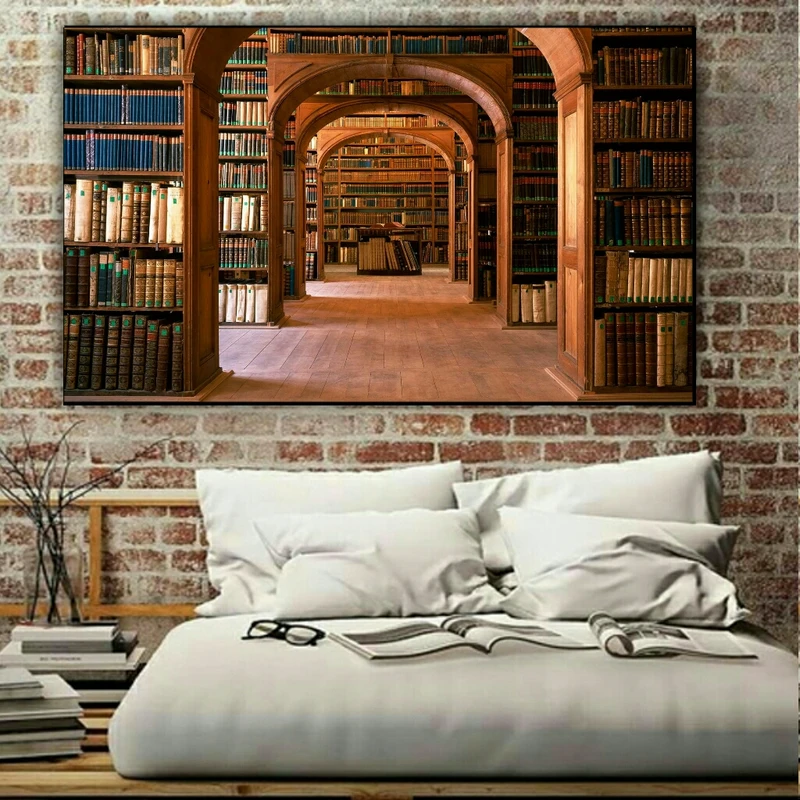 تابلو بوم طرح کتابخانه جهان مدل SDB606