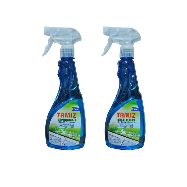 شیشه پاک کن تمیز آذران مدل d2 حجم 500 گرم مجموعه 2 عددی