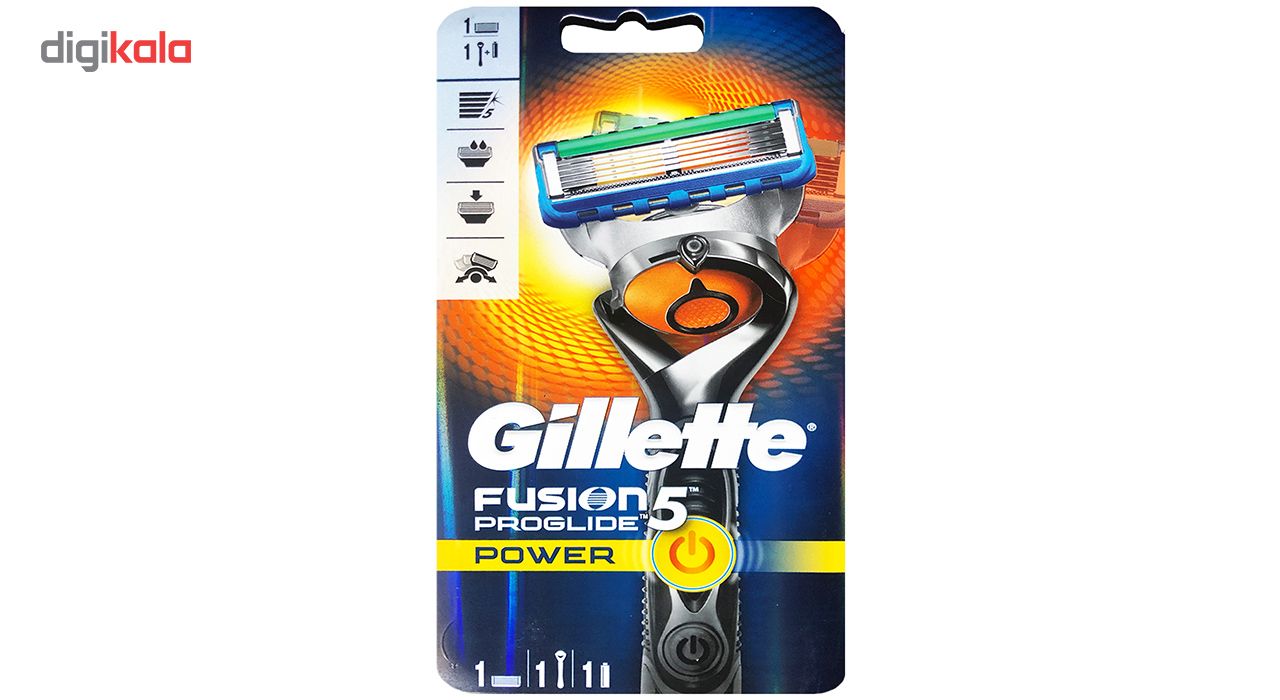 خود تراش ژیلت مدل Fusion Proglide 5 power -  - 2