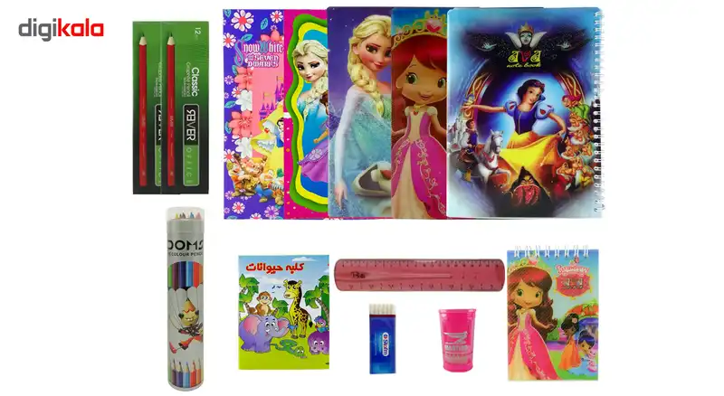 ست لوازم تحریر کد 10011 مجموعه 59 عددی