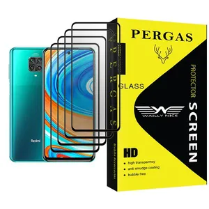 Waily Nice Pergas Glass MIX004 Screen Protector For Xiaomi Redmi Note 9 Pro Pack Of 4