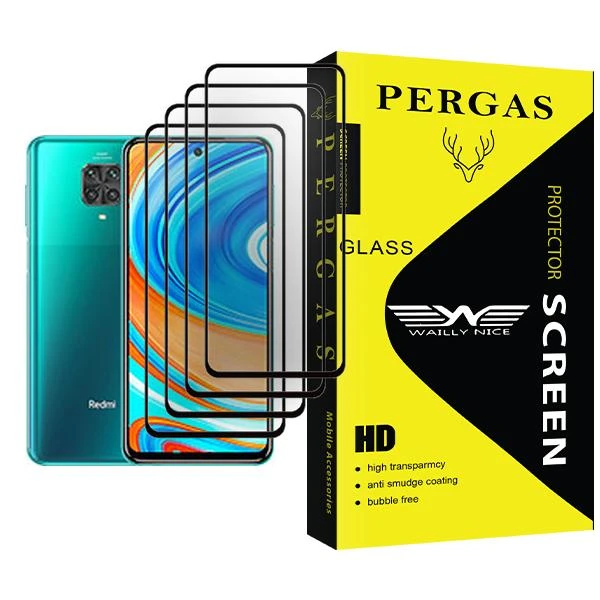 محافظ صفحه نمایش وایلی نایس مدل Pergas Glass MIX004 مناسب برای گوشی موبایل شیائومی Redmi Note 9 Pro بسته چهار عددی