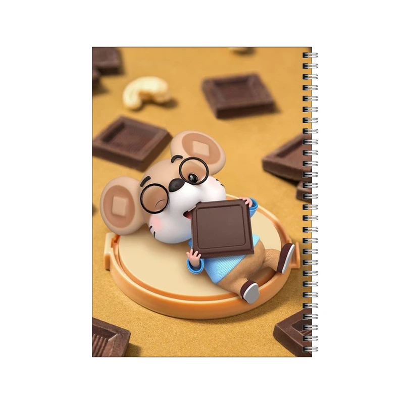 دفتر مشق 80 برگ بامبیلیپ طرح موش شکلات خور کد 7175781