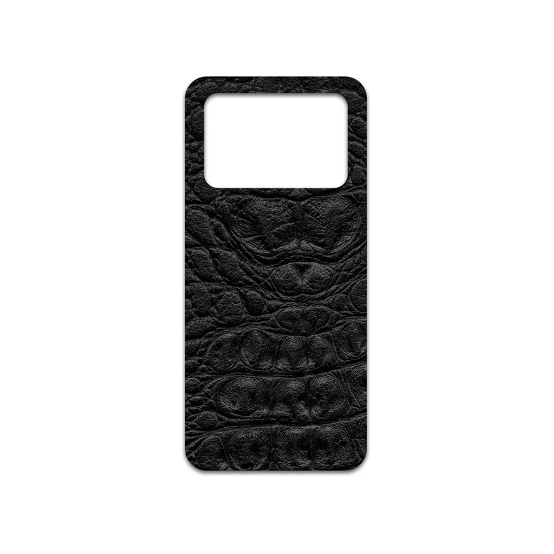 برچسب پوششی ماهوت مدل Black-Crocodile-Leather مناسب برای گوشی موبایل شیائومی Poco M4 Pro 4G