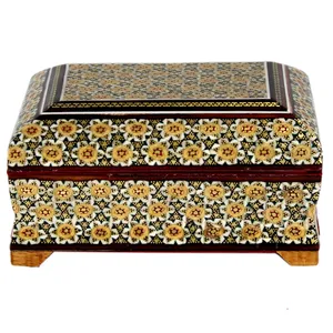 جعبه جواهرات خاتم کاری اثر اوستا سایز 2 کد 212
