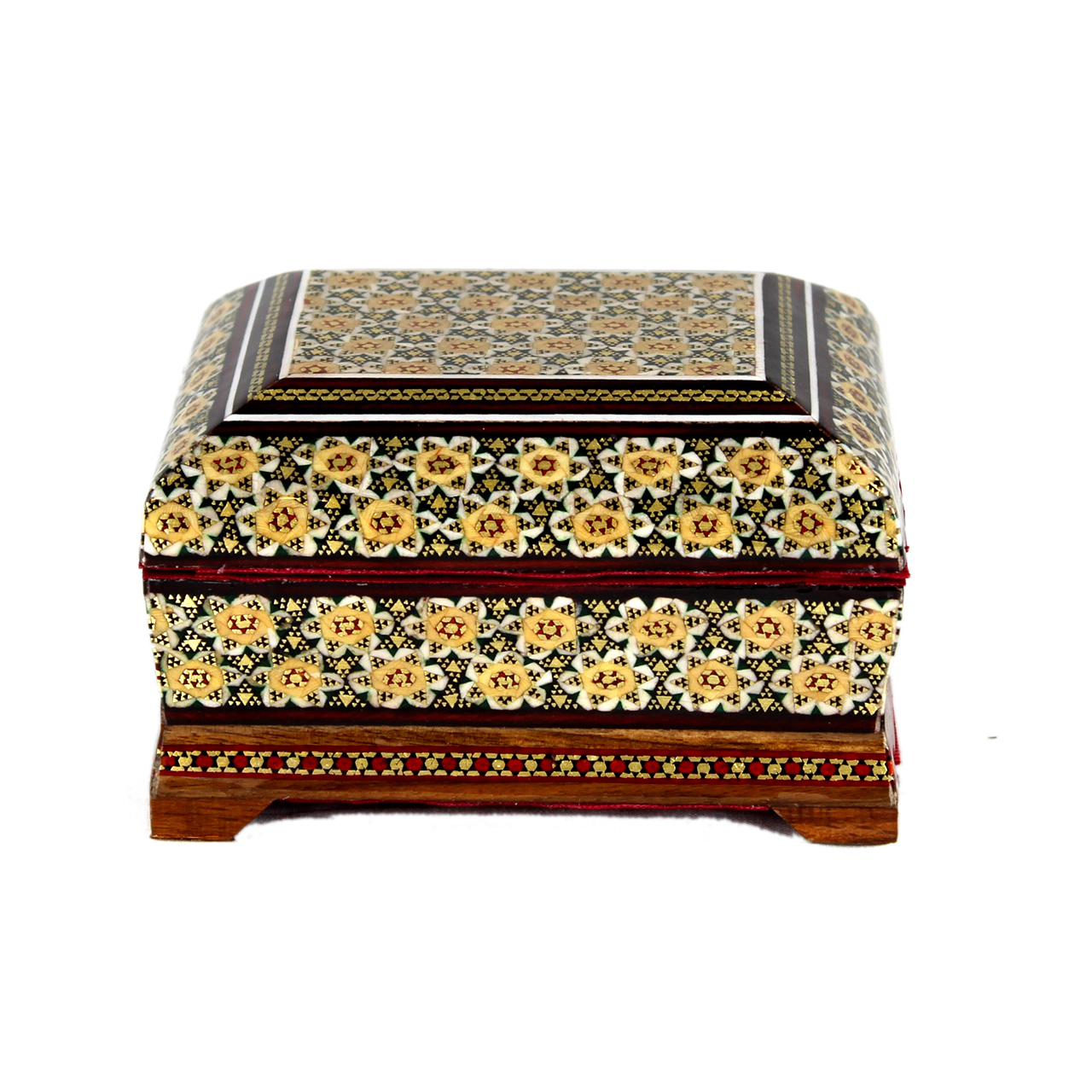 جعبه جواهرات خاتم کاری اثر اوستا سایز 1 کد 211