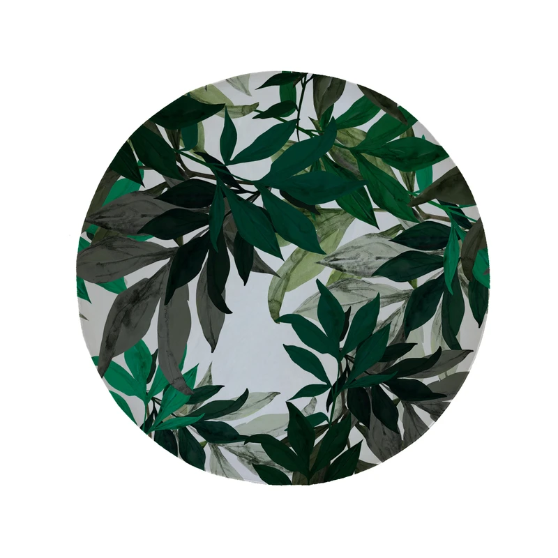 پادری مدل دایره طرح برگ کد 5436 سایز 90 × 90 سانتی متر 