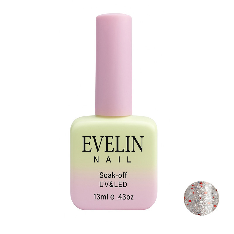 لاک ژل اکلیلی ناخن اولاین مدل 13M شماره 89 رنگ نقره ای قرمز