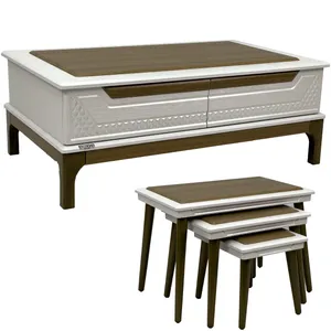 میز پذیرایی مستطیل میز مارکت مدل 7020 مجموعه ۴ عددی