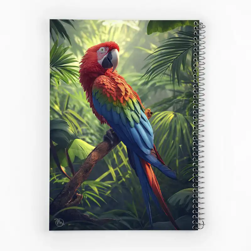 دفتر زبان 50 برگ مدوپد مدل دو خط طرح جوجه کد DF14671