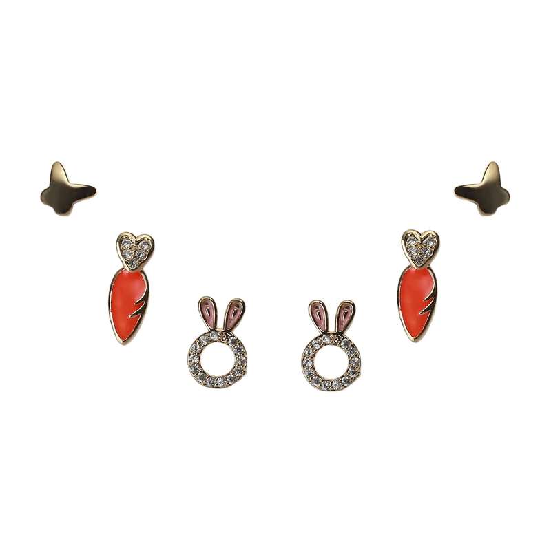 گوشواره زنانه مدل MDSS-CF4856 مجموعه 3 عددی