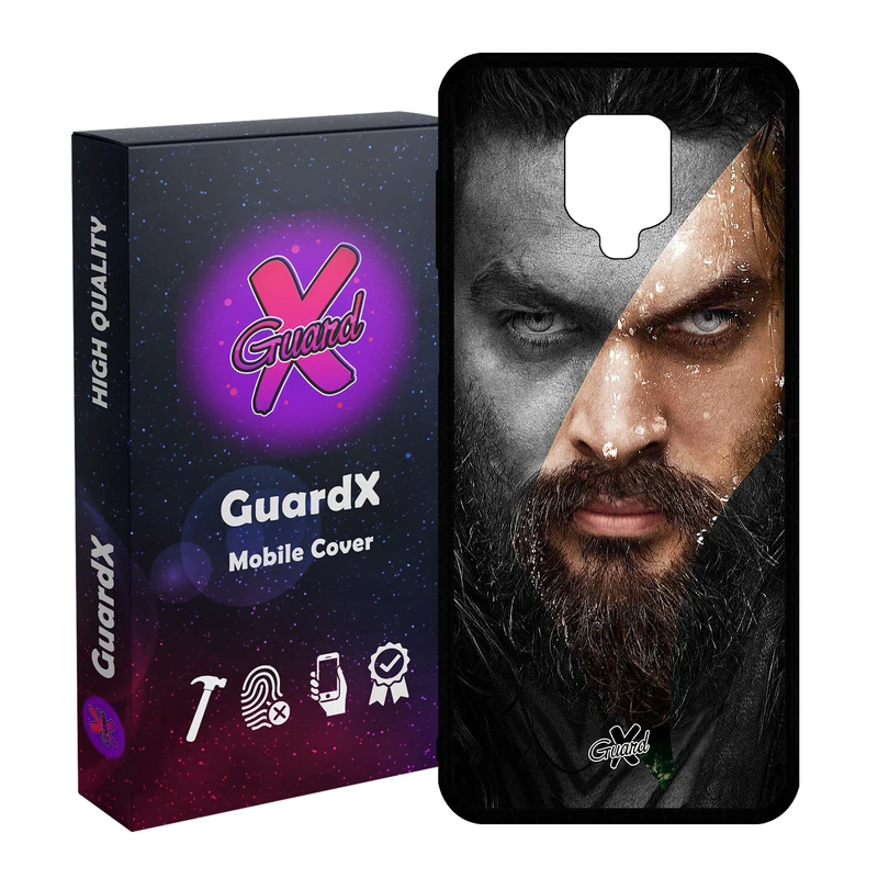 کاور گارد ایکس طرح Aqua Man مدل Glass10362 مناسب برای گوشی موبایل شیائومی Redmi Note 9S / Note 9 Pro / Note 9 Pro Max