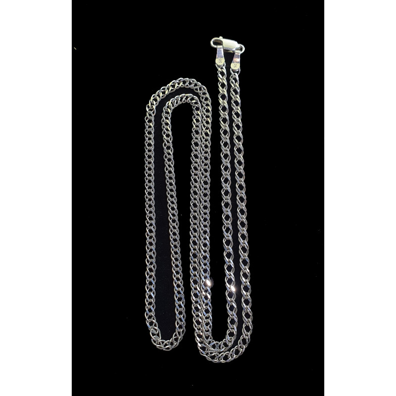 زنجیر نقره مردانه مدل دوبل کد 10 زنجیر نقره مردانه مدل دوبل کد 10