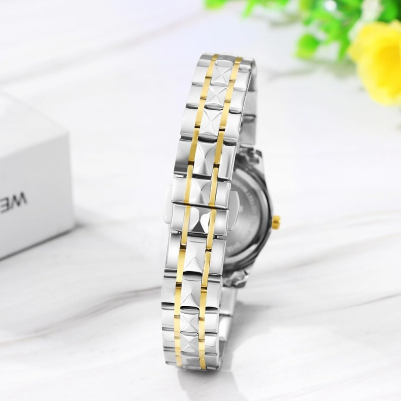 ست ساعت مچی عقربه‌ای زنانه و مردانه پوداگار مدل کوارتز طرح تراش الماسی کد P5