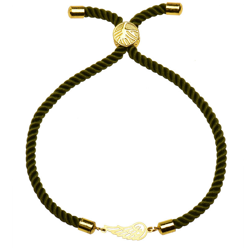 دستبند طلا 18 عیار زنانه الن نار طرح پر مدل N1451