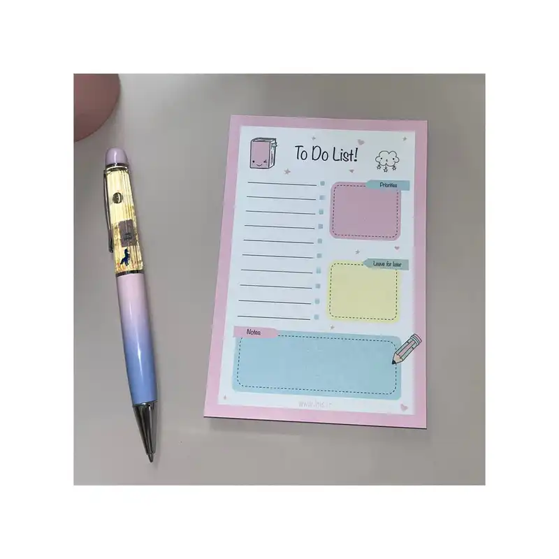 کاغذ یادداشت مدل برنامه ریزی و To Do List طرح ابر و کتاب کد 37 مجموعه 40 عددی