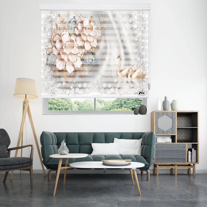 پرده زبرا زیو مدل 3D-1168 سایز 200x200 سانتی متر