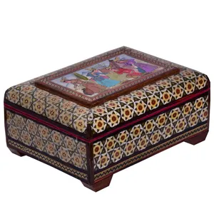 جعبه جواهرات خاتم کاری طرح مجلس کد 14