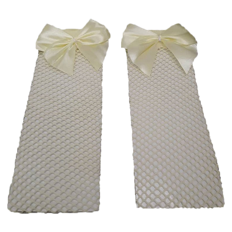 جوراب دخترانه مدل پاپیونی رنگ زرد