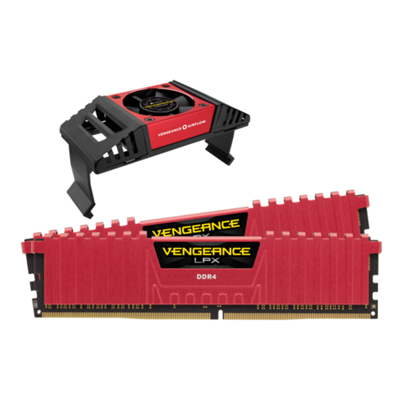رم کامپیوتر کورسیر مدل Vengeance LPX 4000MHZ DDR4 با ظرفیت 16 گیگابایت همراه با فن