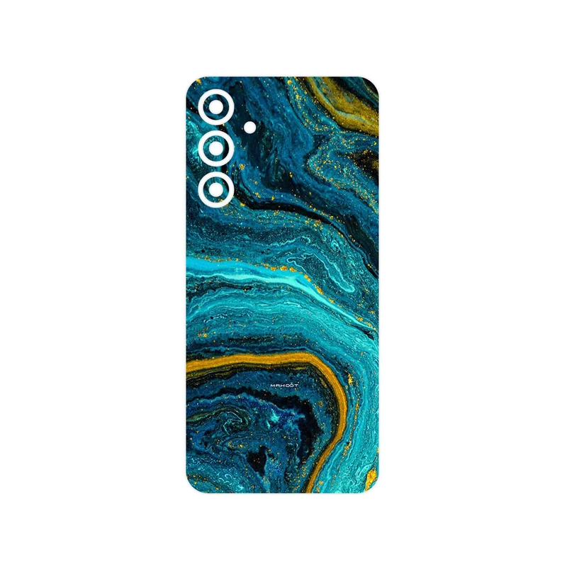 برچسب پوششی ماهوت مدل Turquoise marblewith golden streaks مناسب برای گوشی موبایل سامسونگ Galaxy A16 4G