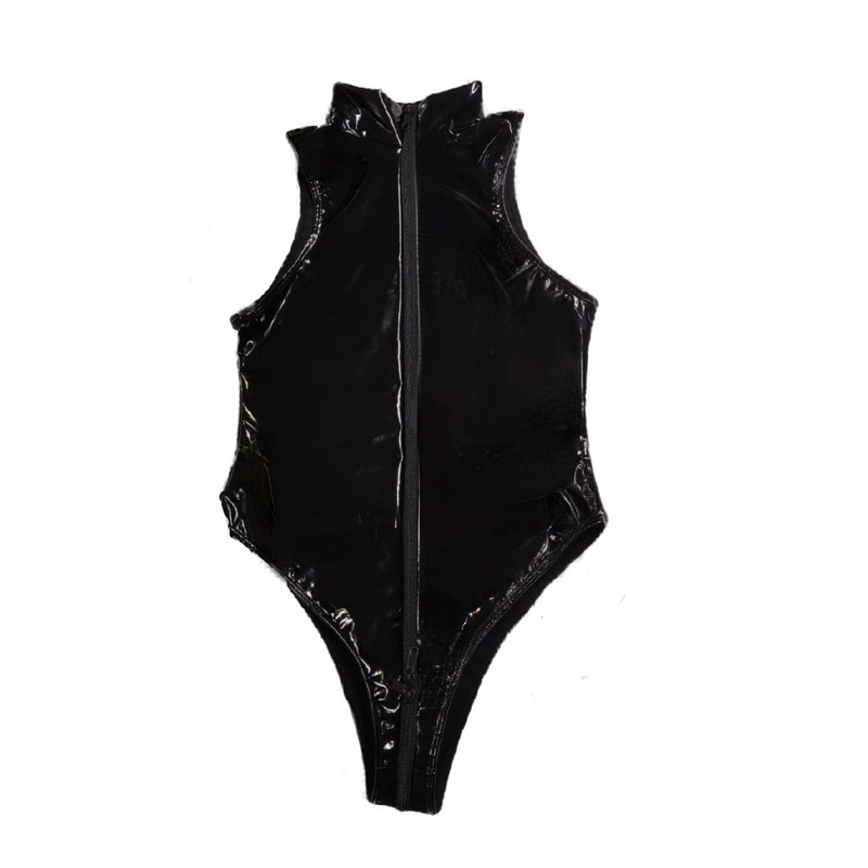 بادی زنانه مدل بادی ورنی زیپ خور