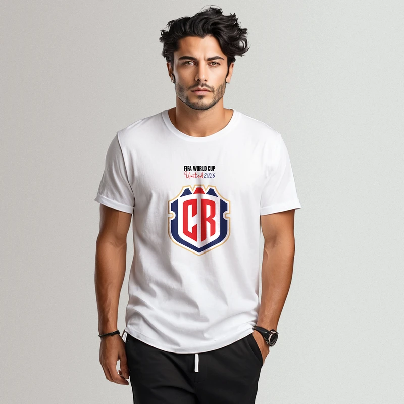 تی شرت آستین کوتاه مردانه مدل جام جهانی 2026 طرح تیم کاستاریکا