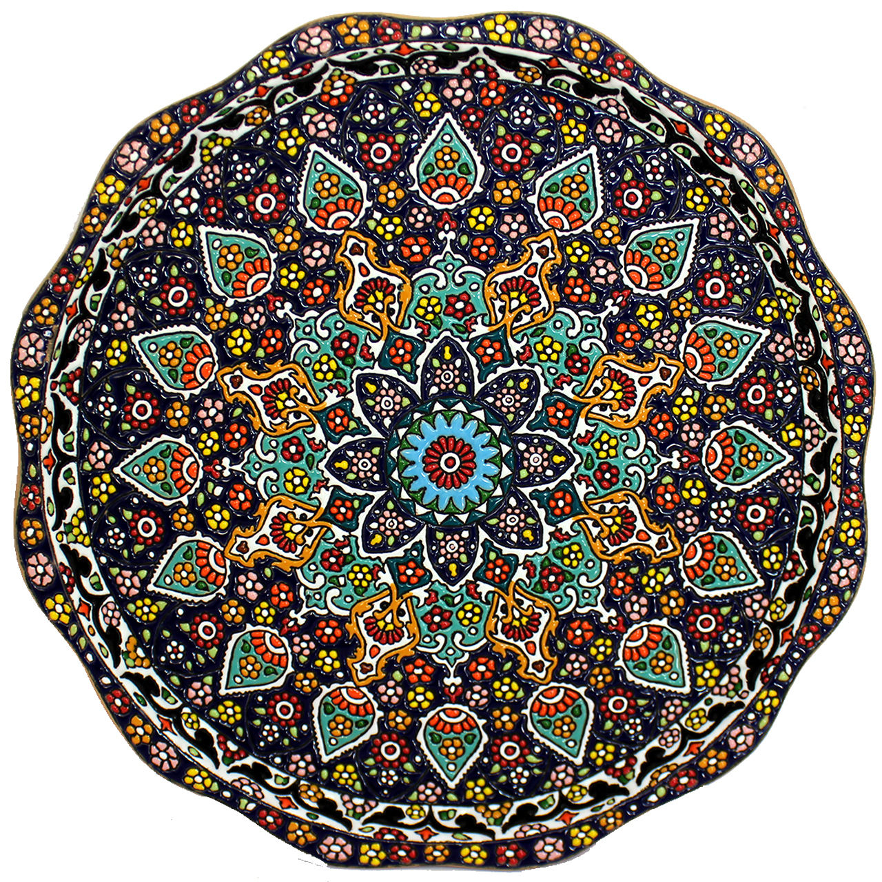 عکس سینی گالری دست نگار طرح میناکاری مدل 02 عکس سینی گالری دست نگار طرح میناکاری مدل 02