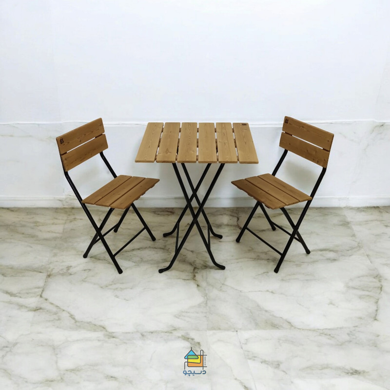 میز و صندلی ناهارخوری 2 نفره دسیچو مدل تاشو ترموود 2040