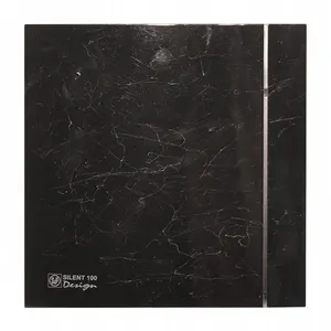 هواکش اس اند پی مدل SILENT-100 CZ MARBLE BLACK DESIGN 3C