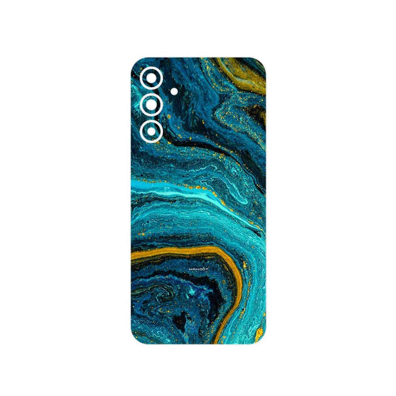 برچسب پوششی ماهوت مدل Turquoise marblewith golden streaks مناسب برای گوشی موبایل سامسونگ Galaxy A15
