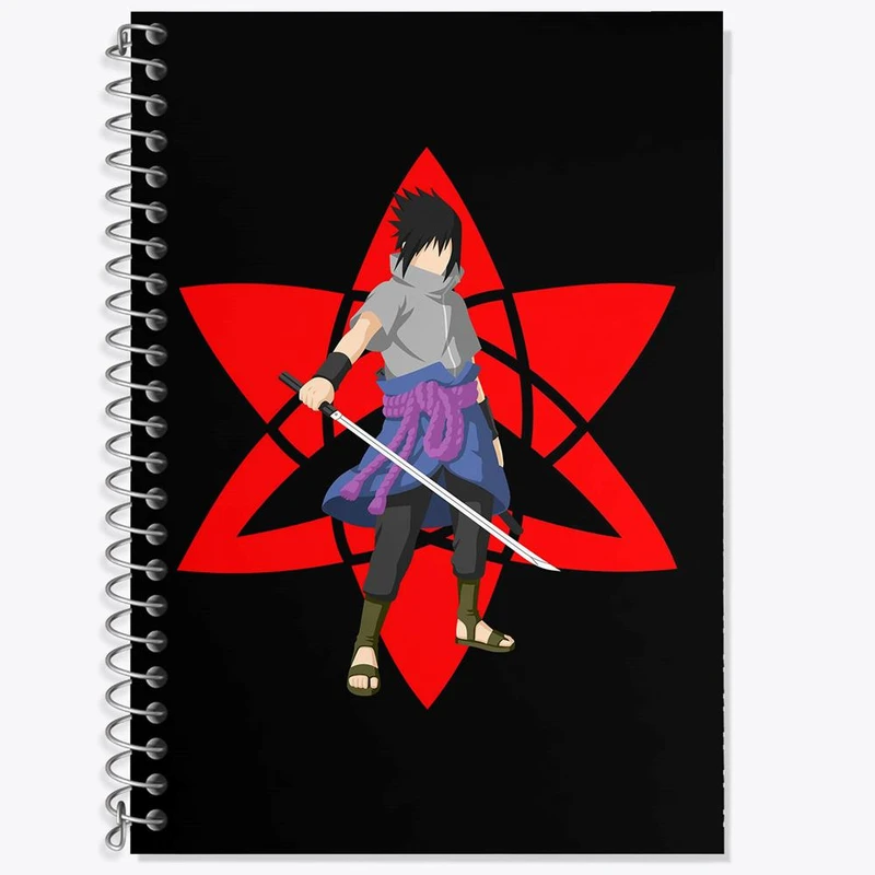 دفتر لغت 50 برگ خندالو مدل انیمه ناروتو شارینگان کد 10571