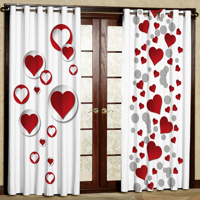 پرده مدل قلب مخمل پانچی کد 1125a سایز 200x140 سانتی متر