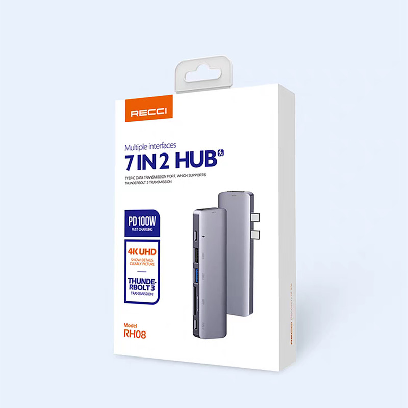 هاب 7 پوت USB-C رسی مدل RH08