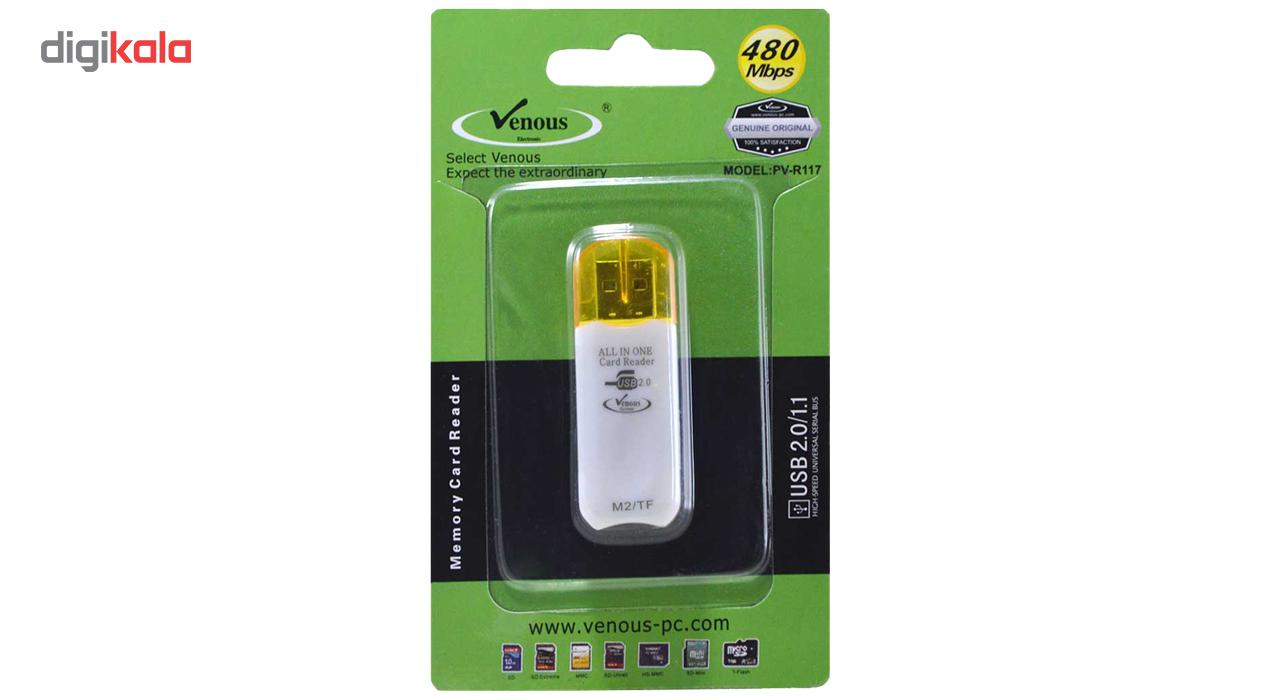 کارت خوان چند کاره ونوس مدل USB-R117