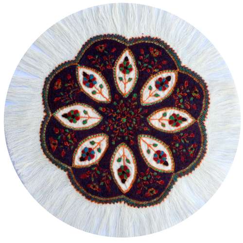 رومیزی پته دوزی کوی دوست مدل گل کد F1