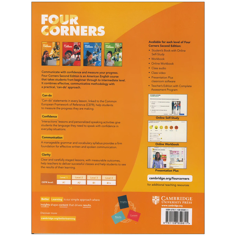 کتاب four corners 1 2nd اثر Jack C. Richards and David Bohlke انتشارات کمبریج کتاب four corners 1 2nd اثر Jack C. Richards and David Bohlke انتشارات کمبریج