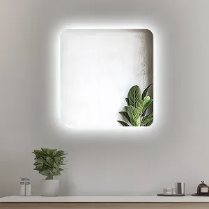 آینه دیواری آزالیا مدل نوردار بک لایت مربع M4040