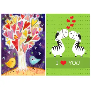 کارت پستال مدل عشق جوجه و زرافه کد 9 مجموعه 2 عددی