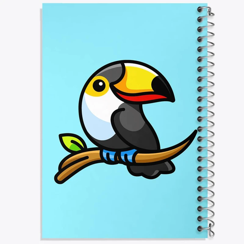 دفتر مشق 50 برگ خندالو مدل حیوانات بامزه توکان کد 28208