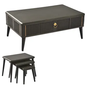 میز پذیرایی میز چوب مدل توکیو مجموعه 4 عددی