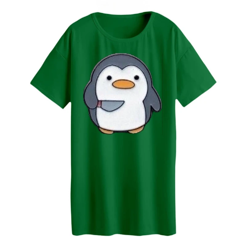 تی شرت لانگ زنانه مدل پنگوئن