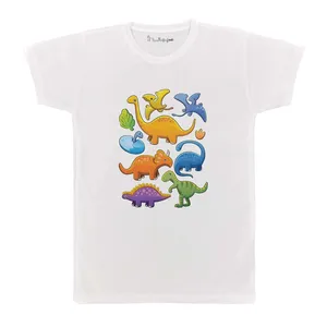 تی شرت بچگانه پرمانه طرح دایناسورهای بامزه کد pmt.5111