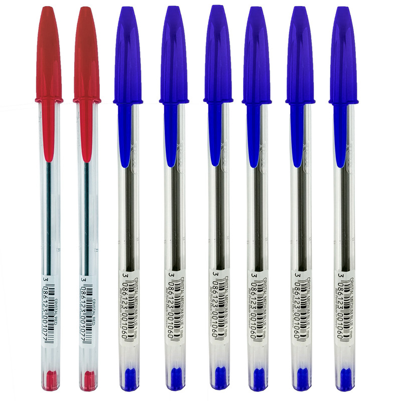 خودكار بيك مدل كريستال medium كد 25020001 بسته 8 عددي سایز 0.1