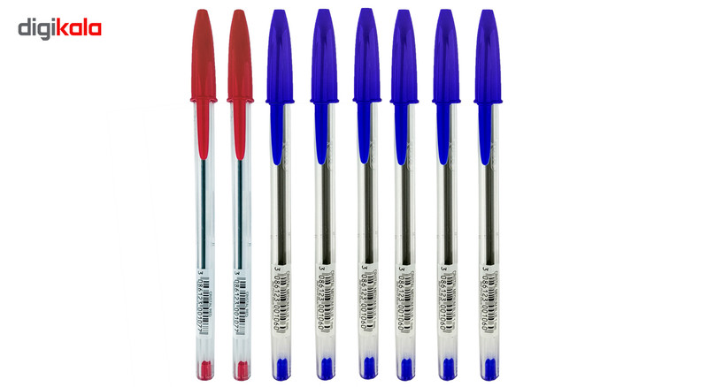 خودكار بيك مدل كريستال medium كد 25020001 بسته 8 عددي سایز 0.1