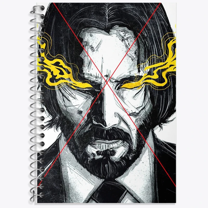 دفتر لغت 50 برگ خندالو طرح جان ویک (John Wick) کد F1911