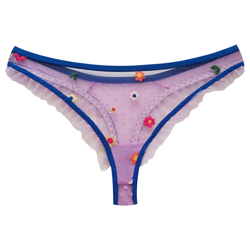 ست شورت و سوتین زنانه لیمون مدل فنردار گیپوری کد 4699-10502 رنگ بنفش