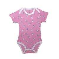 لباس زیر دکمه دار آستین کوتاه دخترانه کارترز مدل green birds